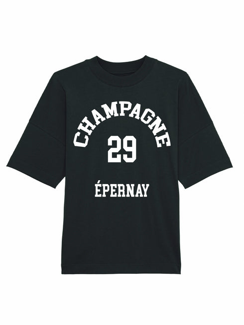 Crewneck Oversized T-shirt Champagne Epernay White